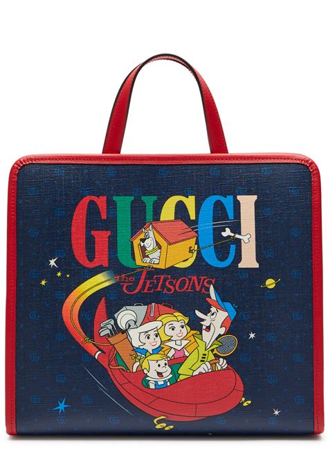 jetsons gucci|GUCCI KIDS X The Jetsons printed leather tote bag .